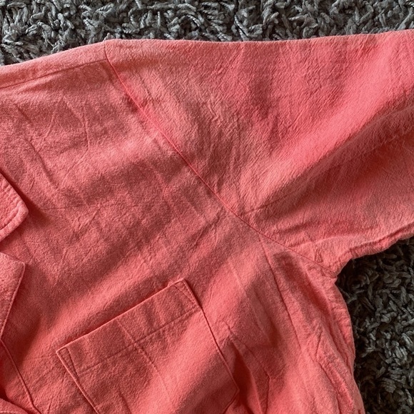 Saint Germain Short Sleeve 100% Cotton Vintage Utility Jumpsuit Size Medium - Picture 10 of 12